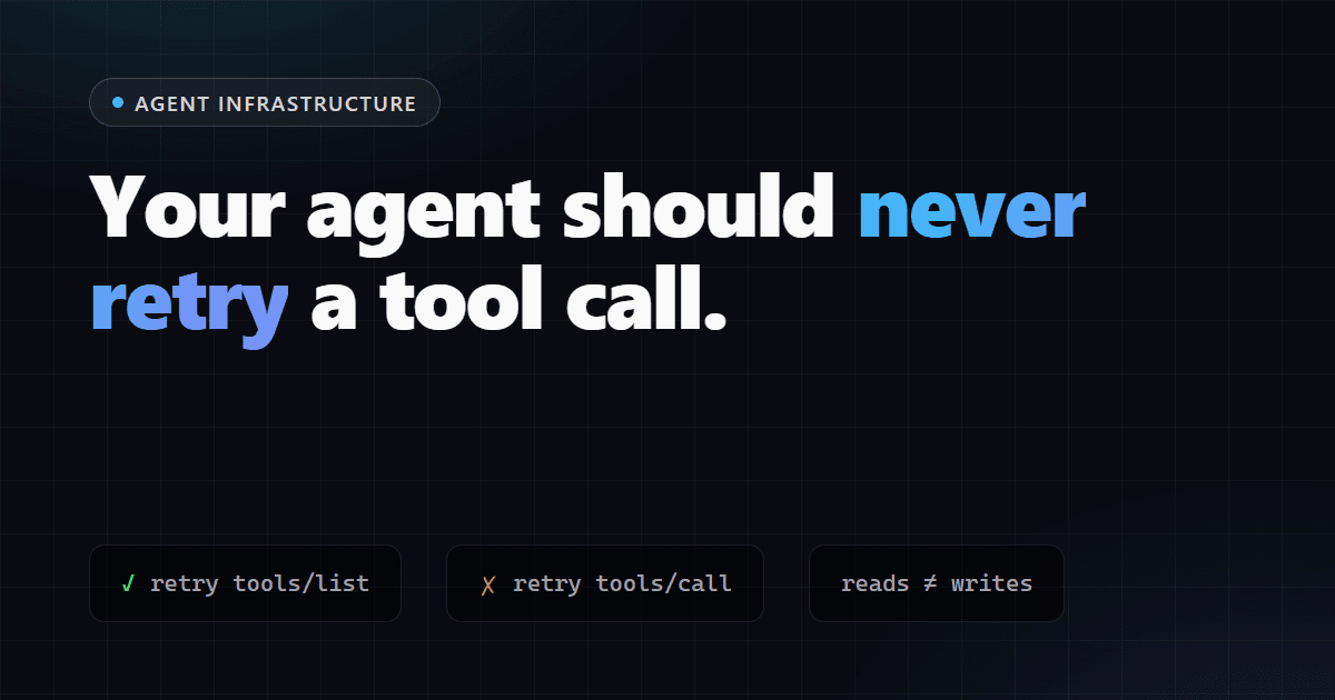 Your Agent Should Never Retry a Tool Call
